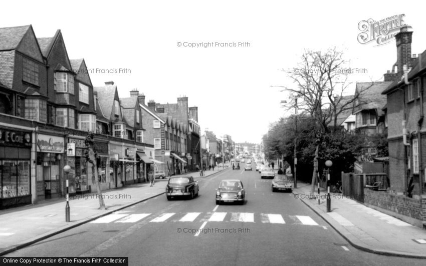 Hampstead, Hampstead Garden Suburb, Finchley Road c1965
