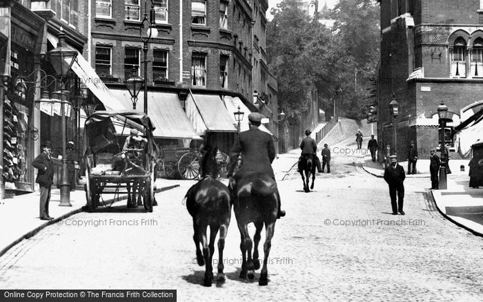 Photo of Hampstead, High Street, Horses 1898