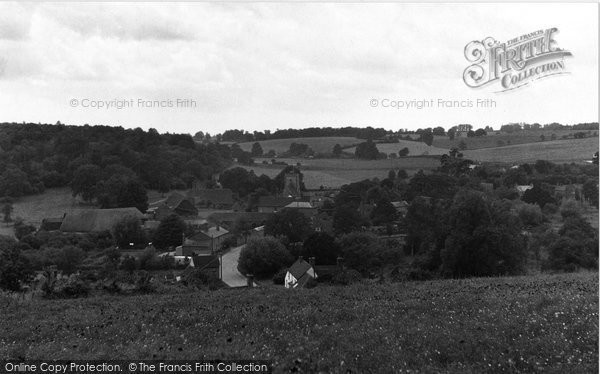 Photo of Hampstead Norreys, the Village from Folly Hill 1950
