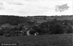 Hampstead Norreys, the Village from Folly Hill 1950