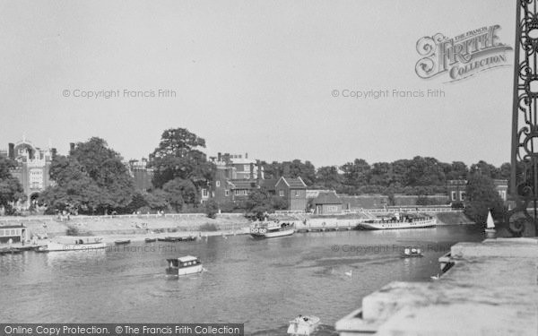 Photo of Hampton Court, From The Bridge c.1955