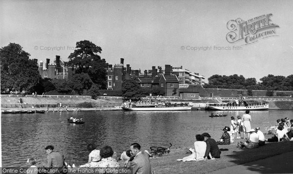 Photo of Hampton Court, From The River Thames c.1950