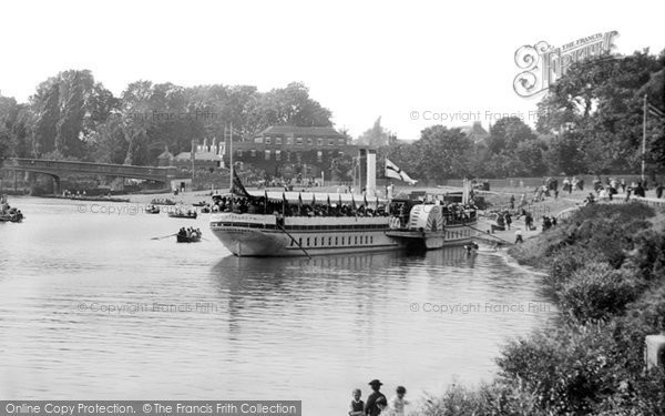 Photo of Hampton Court, Paddle Steamer On The River Thames 1896