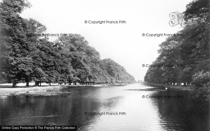 Photo of Hampton Court, Palace, The Canal From The Fountain Gardens c.1950
