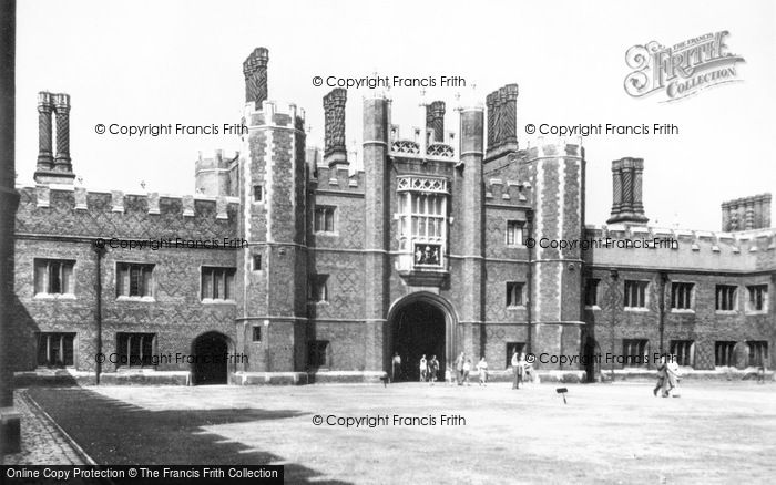 Photo of Hampton Court, Palace, The Great Gatehouse From The Base Court c.1950
