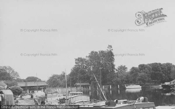 Photo of Hampton Court, Ship Yard On River c.1950