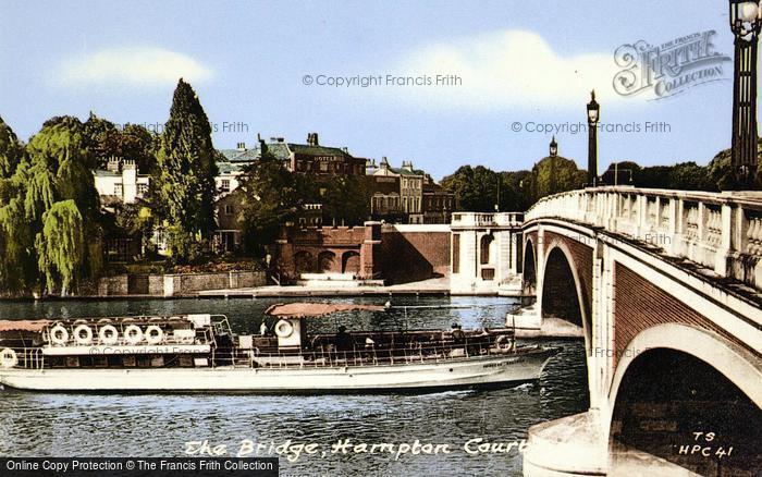 Photo of Hampton Court, The Bridge c.1955