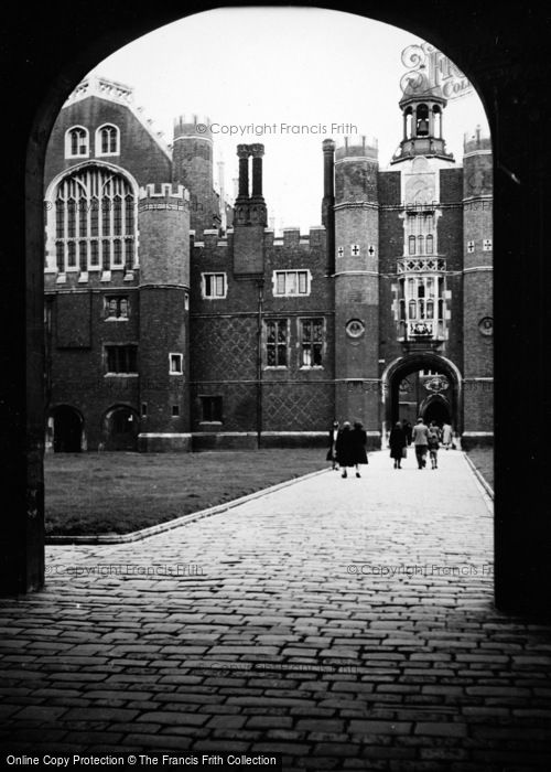 Photo of Hampton Court, The Clock Tower Through The Arch c.1955