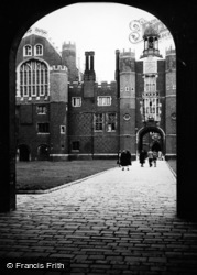 The Clock Tower Through The Arch c.1955, Hampton Court
