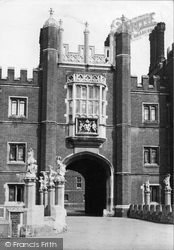 The Great Gatehouse With The Queen's Beasts 1947, Hampton Court
