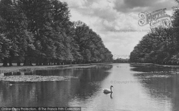 Photo of Hampton Court, The Long Water c.1955