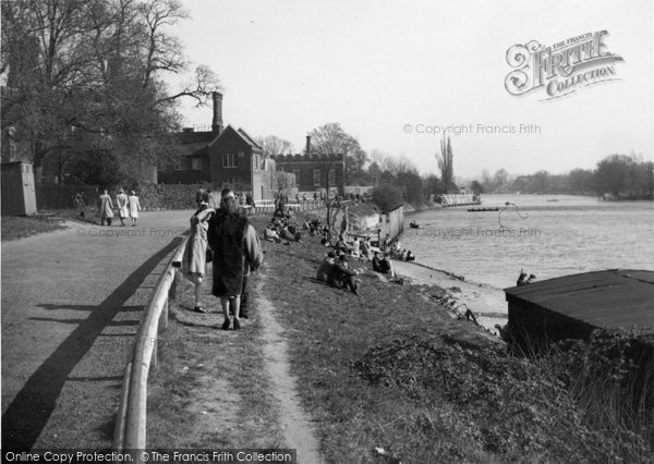 Photo of Hampton Court, The Riverside c.1955