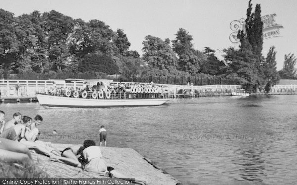 Photo of Hampton Court, The Thames From Cigarette Island c.1955