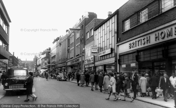 Photo of Hanley, Parliament Row c.1965