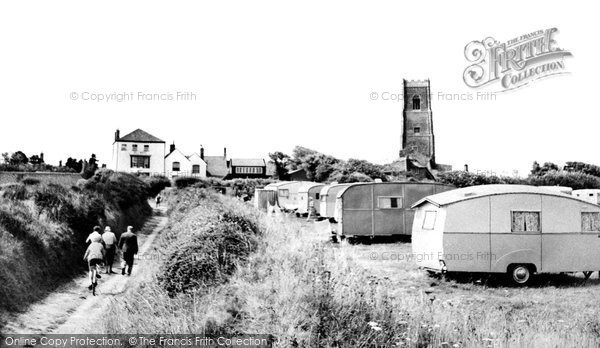 Photo of Happisburgh, Caravan Site And St Mary's Church c.1960