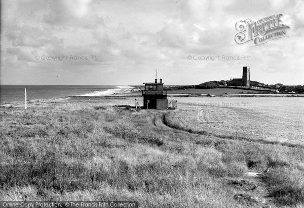 Photo of Happisburgh, The Lookout And Church c.1955