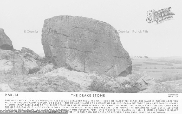 Photo of Harbottle, The Drake Stone c.1960