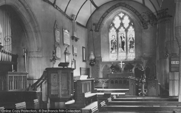 Photo of Harford, Church Interior c.1950