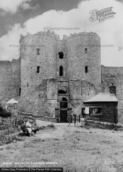 Photo of Harlech, Castle Entrance c.1960