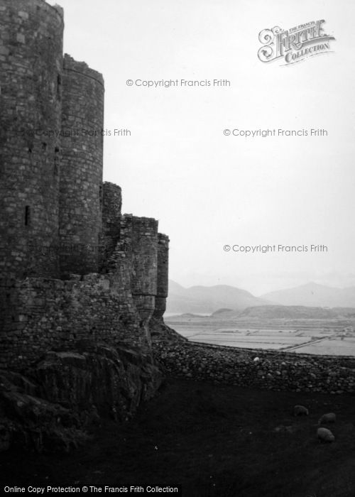 Photo of Harlech, The Castle Walls 1952