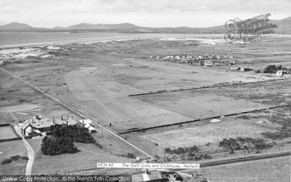 Photo of Harlech, The Golf Links And Clubhouse c.1955