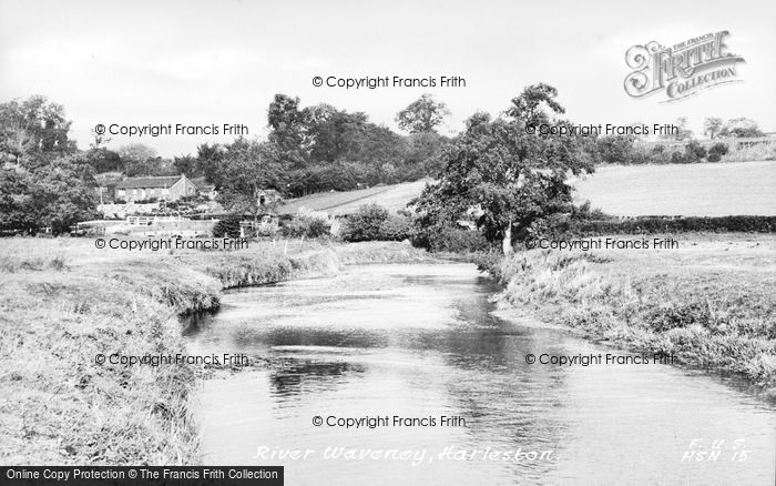 Photo of Harleston, River Waveney c.1955