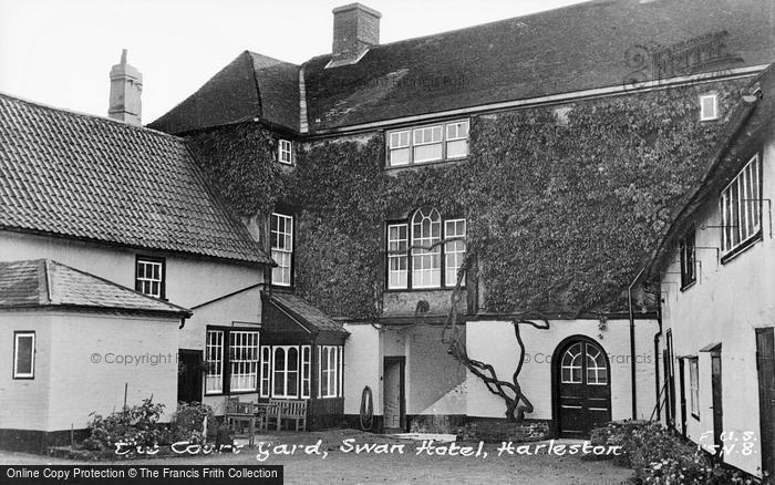 Photo of Harleston, The Court Yard, Swan Hotel c.1955