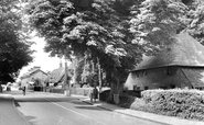 High Street, Thatched Cottages c.1955, Harlow
