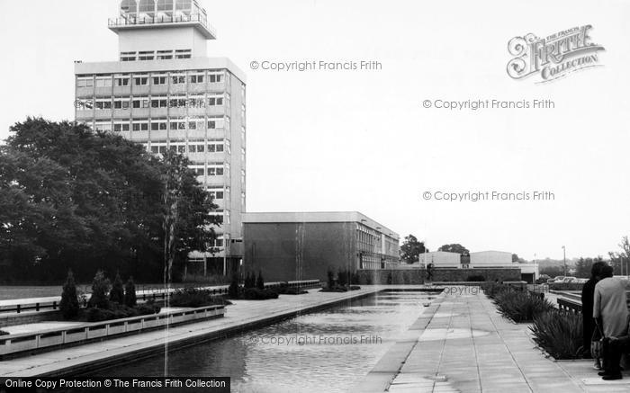 Photo of Harlow, Water Gardens And Town Hall c.1960