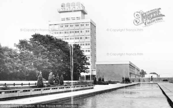 Photo of Harlow, Water Gardens And Town Hall c.1965