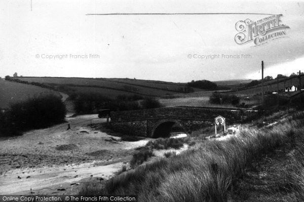Photo of Harlyn Bay, Stream And Bridge c.1955
