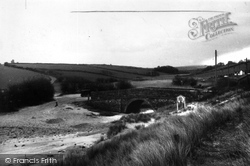 Stream And Bridge c.1955, Harlyn Bay