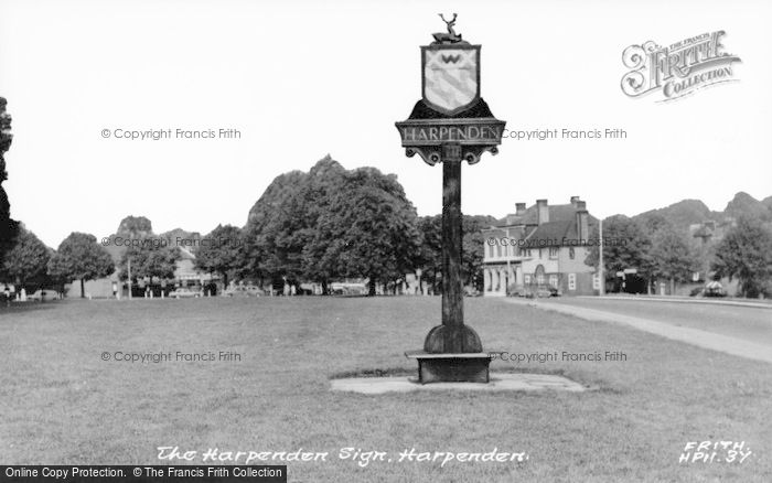 Photo of Harpenden, The Town Sign c.1960