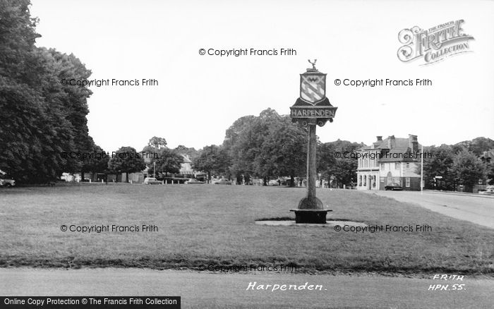 Photo of Harpenden, The Town Sign c.1960