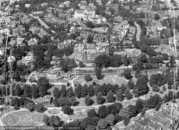 Photo of Harrogate, Aerial View Of Grand Hotel & Valley Gardens 1950