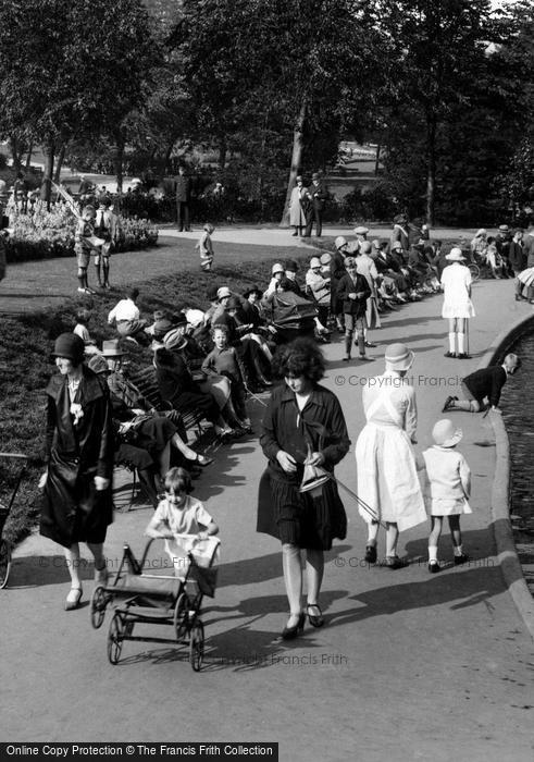 Photo of Harrogate, Promenading In Valley Gardens 1928