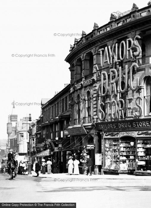 Photo of Harrogate, Taylors' Drug Stores 1907