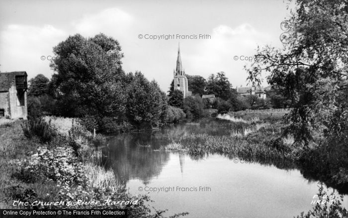 Photo of Harrold, Church And River c.1960