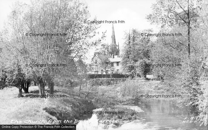 Photo of Harrold, Church From The Bridge c.1960