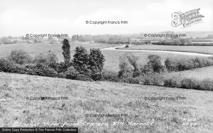 Photo of Harrold, View From Cracken Hill c.1960