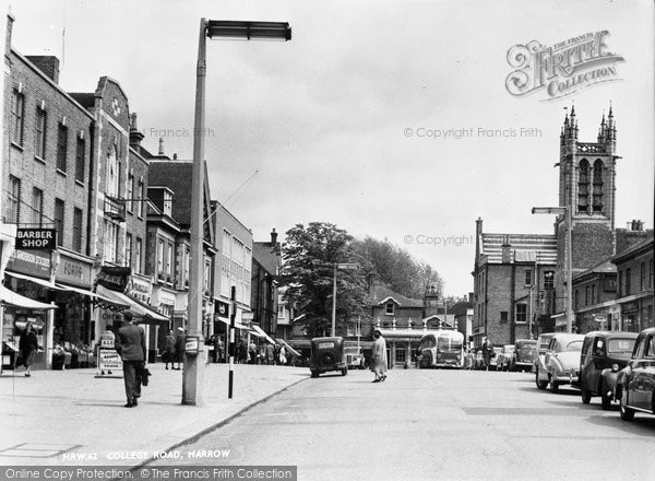 Photo of Harrow On The Hill, College Road c.1960