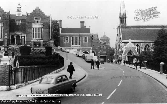 Photo of Harrow On The Hill, Harrow School And Chapel c.1965