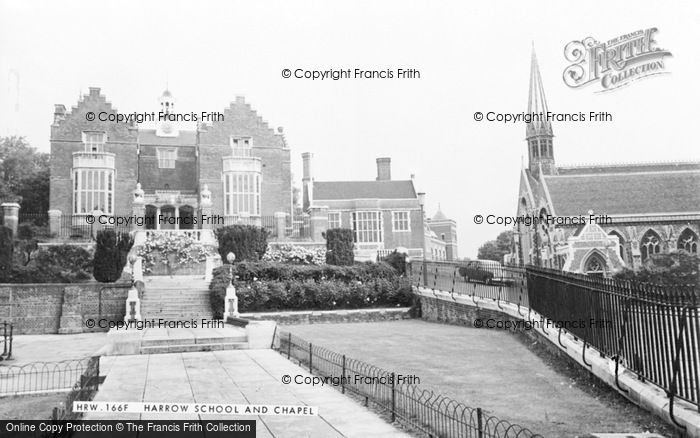 Photo of Harrow On The Hill, Harrow School And Chapel c.1965