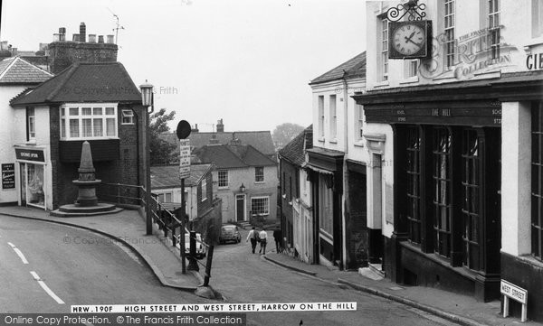 Photo of Harrow On The Hill, High Street And West Street c.1965