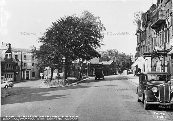Photo of Harrow On The Hill, High Street c.1950