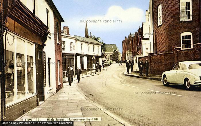 Photo of Harrow On The Hill, High Street c.1960