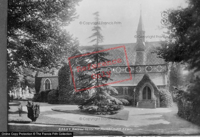 Photo of Harrow On The Hill, Roxeth Church 1906