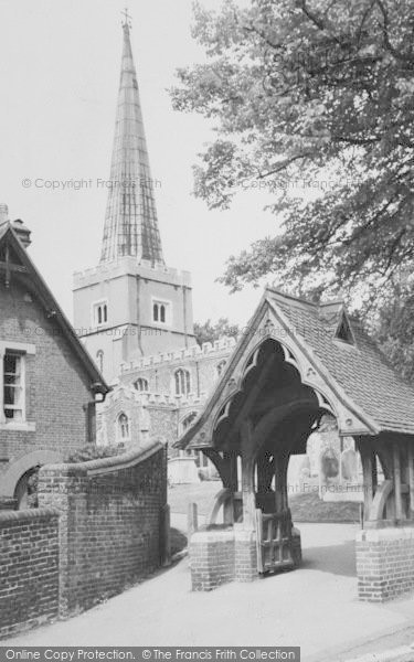 Photo of Harrow On The Hill, St Mary's Church And Lych Gate c.1960