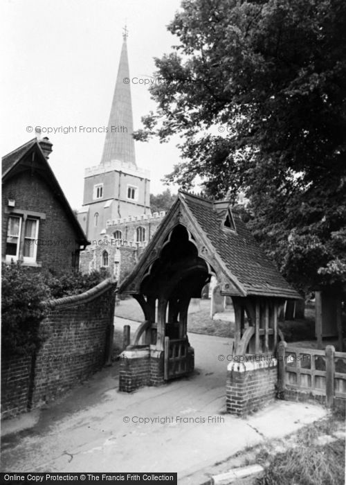 Photo of Harrow On The Hill, St Mary's Church And Lych Gate c.1965