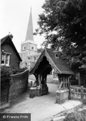 St Mary's Church And Lych Gate c.1965, Harrow On The Hill